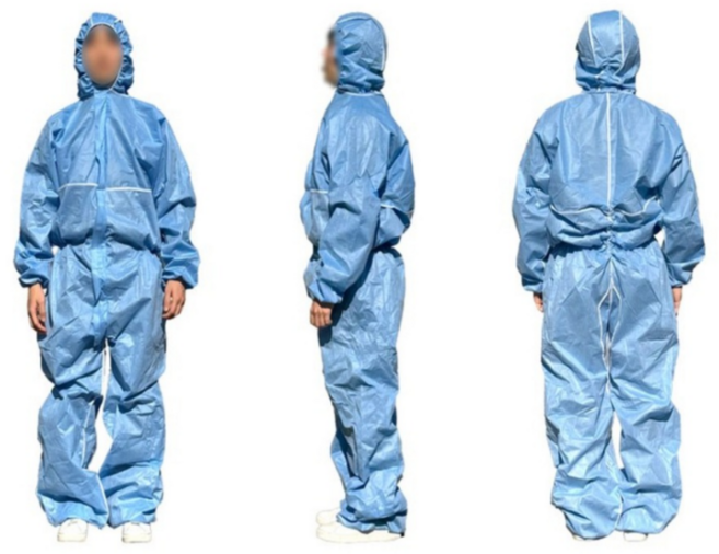 애니세이프 SMS 원피스 보호복 방진복 하늘색 파랑색, 파란색, 5개