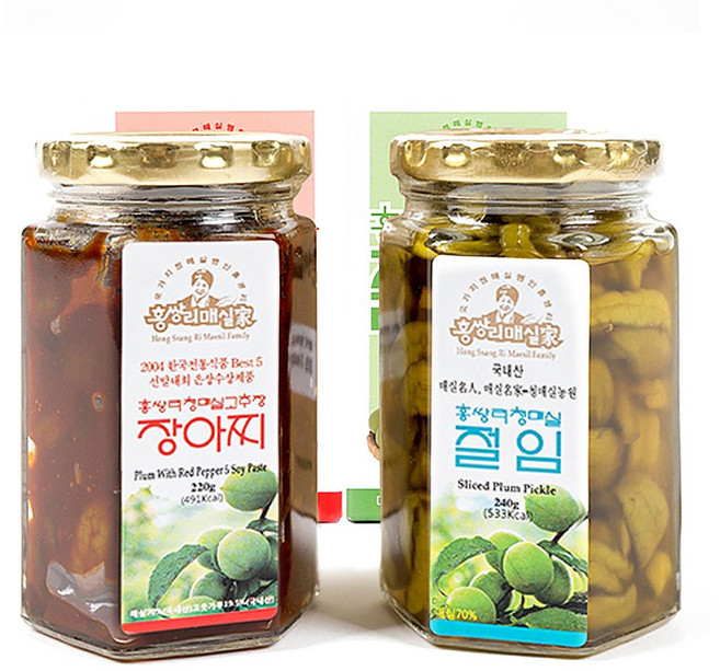 홍쌍리매실 고추장장아찌220g+매실절임240g, 2개, 220g