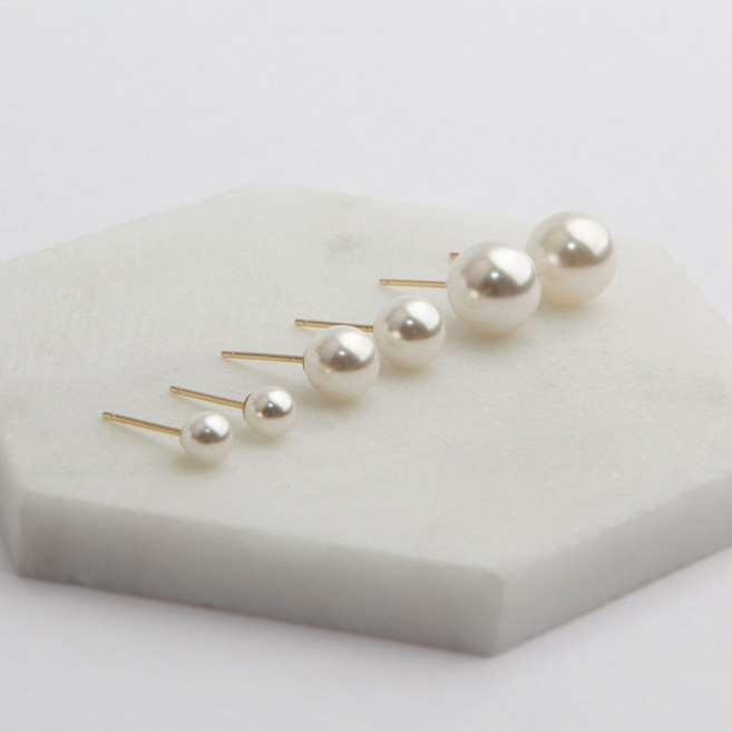 14K 스와로브스키 진주귀걸이 4mm 6mm 8mm 웨딩 혼주 면접 한복 기념일