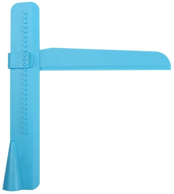 높이 조절이 가능한 케이크 매끄러움 퐁당 플라스틱 스크레이퍼 가장자리를 부드럽게하는 스무딩 도구, 1개, Blue