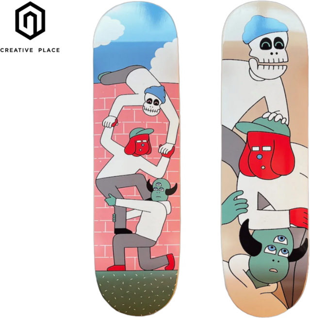 [정품] 준 오손 에디션 of 50 스케이트보드 데크 Jun Oson Skateboard 2PC 인테리어 소품, 단품