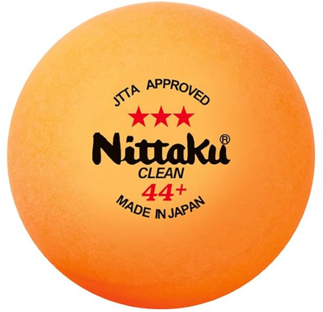 니타쿠(Nittaku) 탁구공 라지 3스타 클린 1다스 라지볼 공인구 공 항균 44mm NB1641