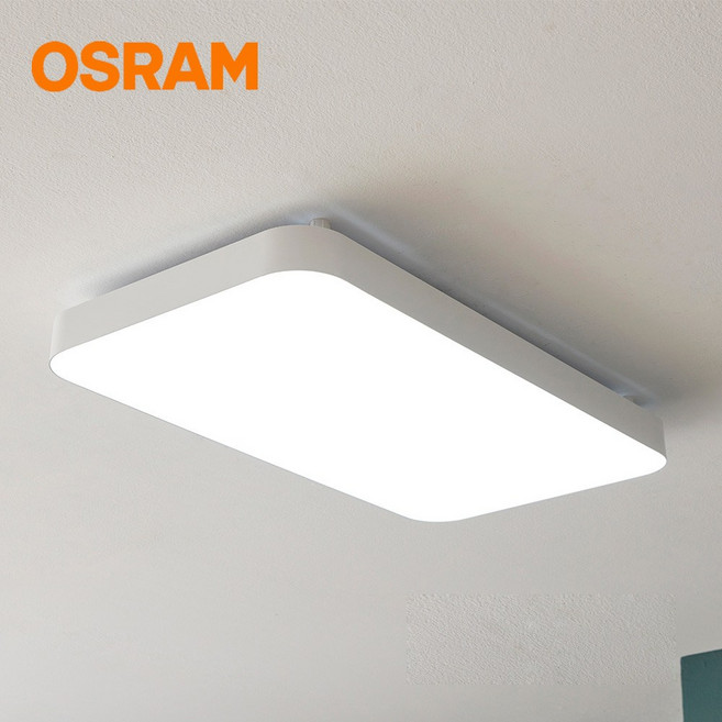 LED 시스템 심플 거실등(직사각) 삼성칩 60W_천장등 플리커프리, 화이트