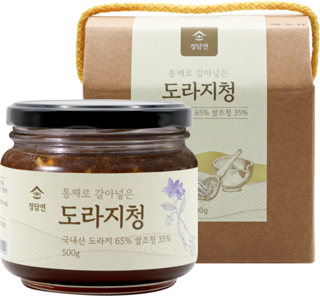 100% 국산 약도라지 정담연 통째로 갈아넣은 도라지청 고함량, 1개, 1개입, 500g