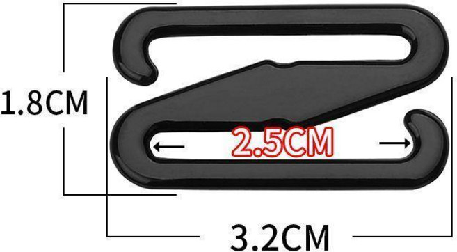 白色2.0cm 8字肩帶調節釦 內衣吊帶扣