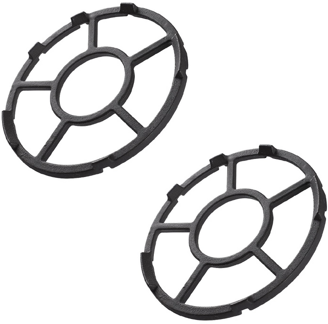 리빙로드 가스레인지 주물 화구 받침대, 2개, 블랙