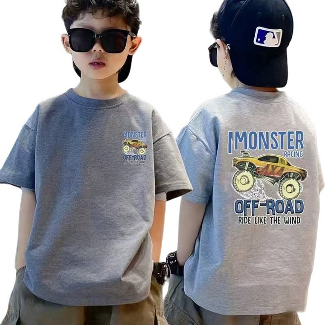 밀크봉봉 월드소년 남아 초등생 순면 티셔츠 2