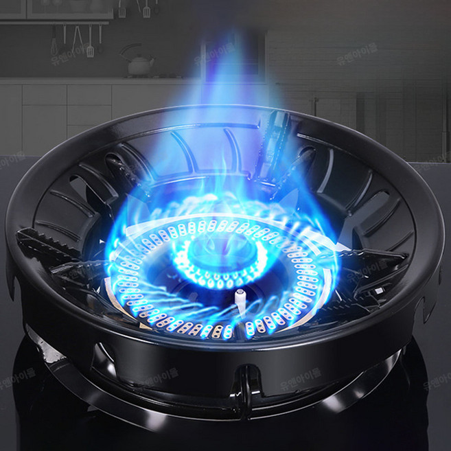 가스레인지 삼발이 가스렌지 받침대 집열 화구 커버, black, 1개