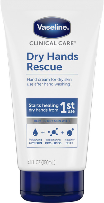 바세린 클리니컬 케어 드라이 핸드 레스큐 핸드 크림, 1개, 150ml