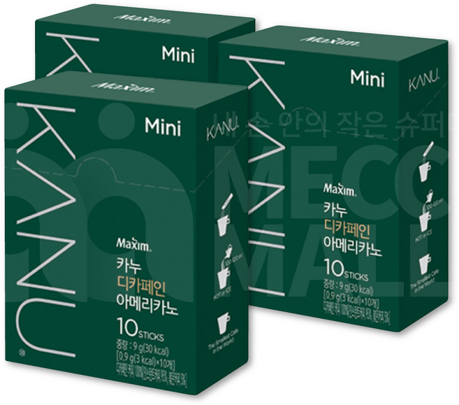 동서 카누 미니 디카페인 아메리카노, 900mg, 10개입, 3개