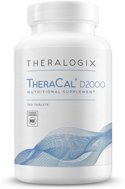 Theralogix 테라로직스 TheraCal D2000 테라칼 마그네슘 & 비타민D3 & K2, 1개, 360정
