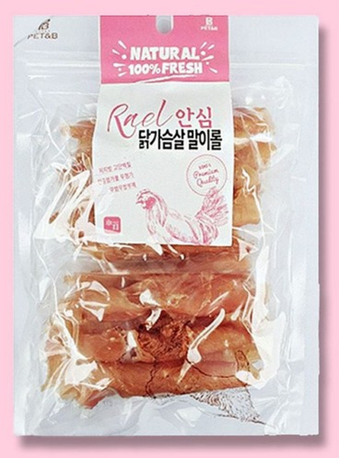 강아지수제간식 먹보 리얼안심 닭가슴살 말이롤 180g YEW