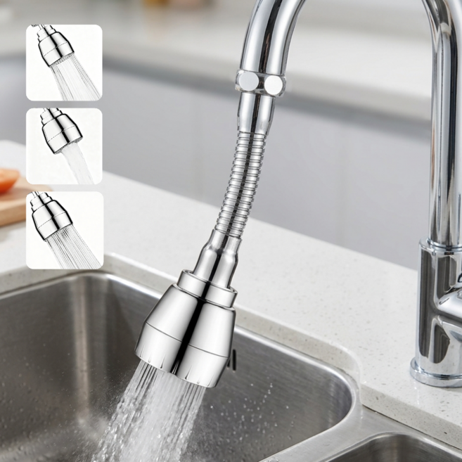 워터블리 삼단 코브라 싱크대 수전, 1개