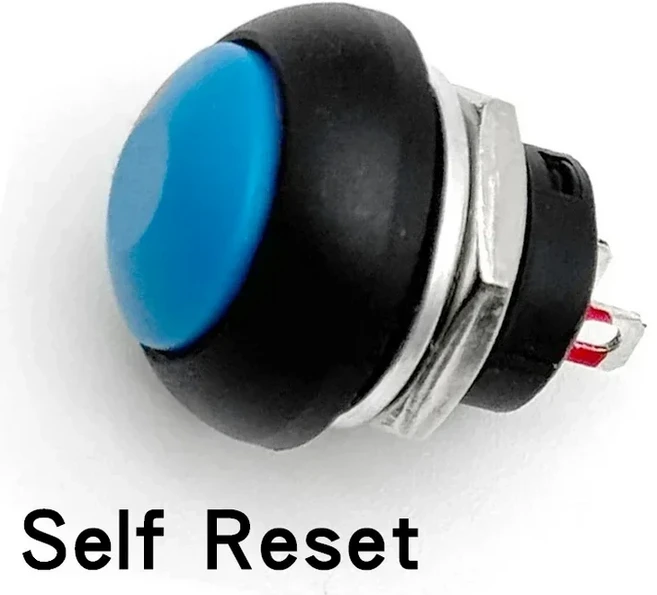 5/20/100Pcs PBS-33B 12mm 셀프 리셋 ON-OFF 자동 잠금 푸시 버튼 스위치 2Pin 미니 순간 원형 스위치, 04 Blue Reset, 01 20PCS