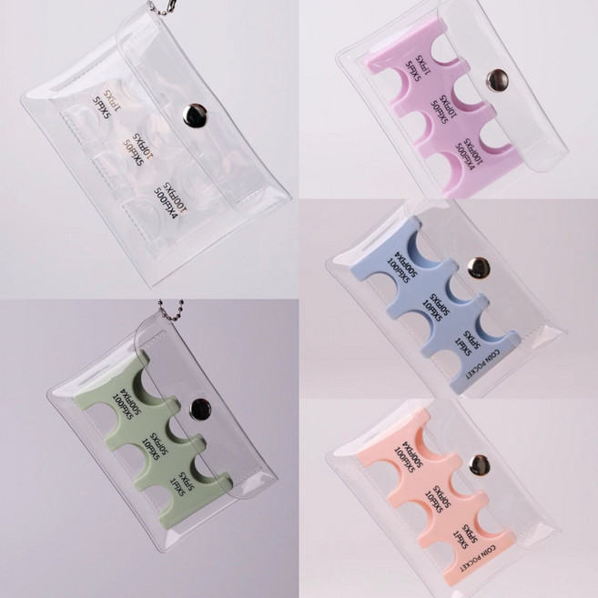 투블스미 컬러엔화동전지갑+파우치케이스세트 키링지갑