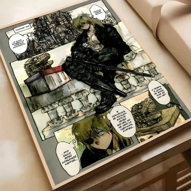 인테리어 소품 장식품 카페 조각상 조명 부엉이 엔틱 북유럽 빈티지 인형 오브제 애니메이션 D-Dorohedoro, 04 21X30cmNoframe, 04 z16