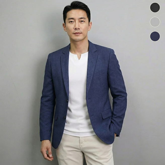Asure 남성 정장자켓 빅사이즈 원버튼 블레이저 자켓