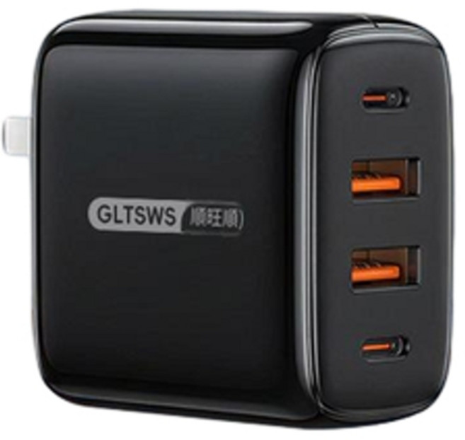 GLTSWS 順旺順 45W 四口氮化鎵 GaN 快充充電器, 單充電器 45W 閃充能量站, 1個