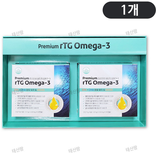 프리미엄 알티지 오메가3 고함량 1350mg, 1개, 180정