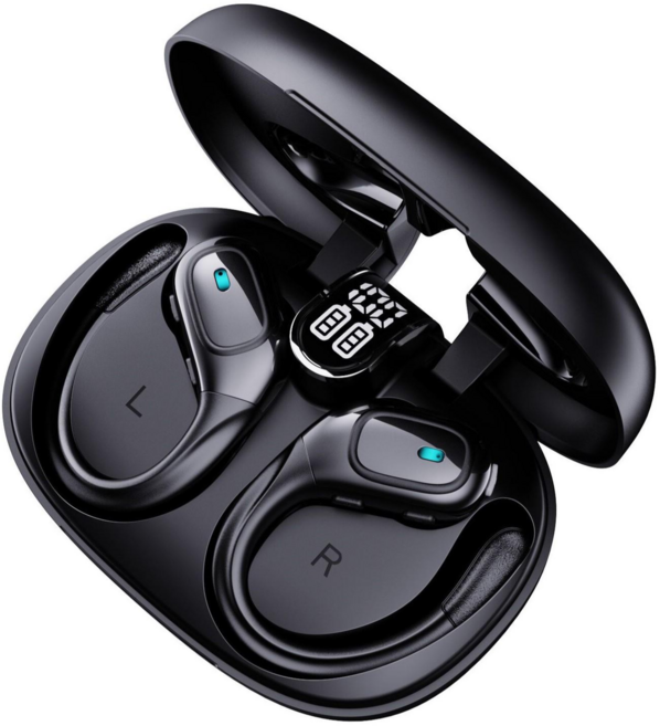 Mankiw맨큐 귀걸이형 무선 블루투스 이어폰 버튼식 X28, 블랙