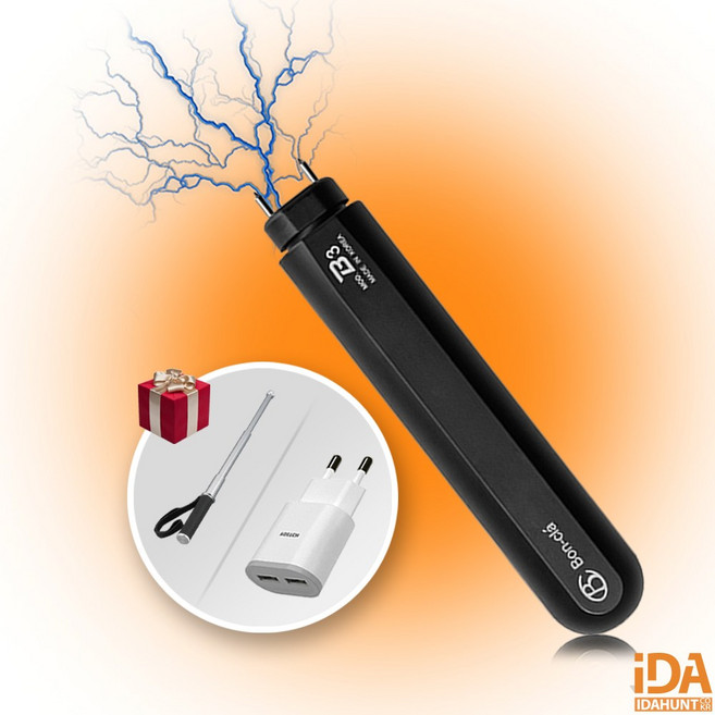 전기충격기 초강력 휴대용 여성호신용품 비허가 테이저건 B3+충전패키지 아이다헌트, 1개