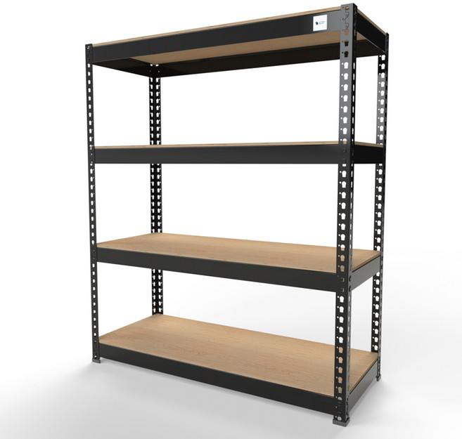 울트라랙 4단 블랙 철제선반 경량랙 선반 앵글선반 조립식선반 진열대 베란다선반 펜트리 선반장 수납선반 앵글 다용도, 700  300  1200, 1개