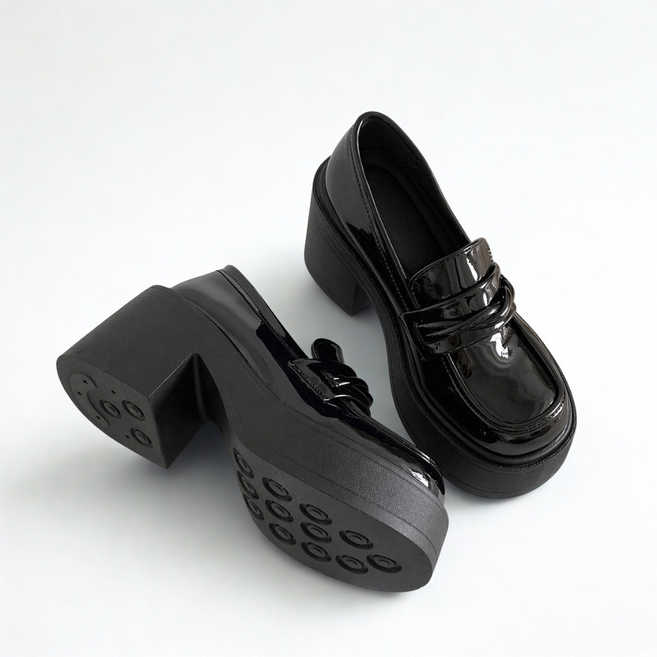 666 SHOP 厚底樂福鞋 8.5cm 粗跟