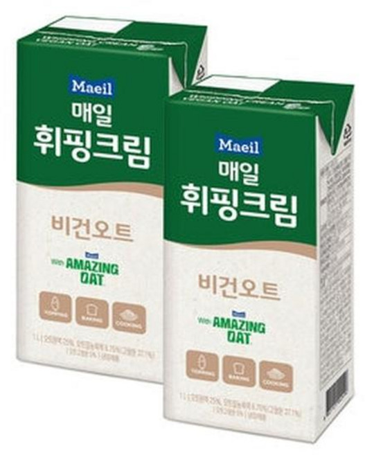 매일유업 휘핑크림 비건오트 1L x 2, 2개