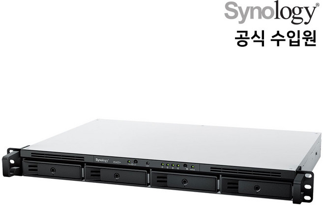 Synology(시놀로지) NAS RS422+ 4BAY 랙마운트 타입(레일킷 별도) 3년보증