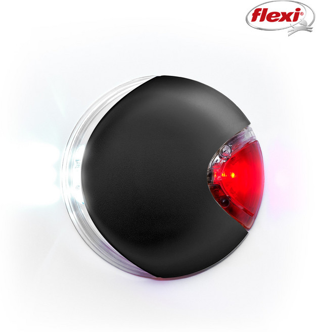 [모두펫] 플렉시 악세사리 LED라이트닝시스템 (블랙색상) 강아지 줄/이름표 자동 리드줄, 1개