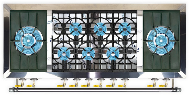 오즈테크 업소용 가스렌지 원형+일반상판 1500렌지 22-16화구 2.5세대 세라믹 간택기, LPG, 높은/0.8t