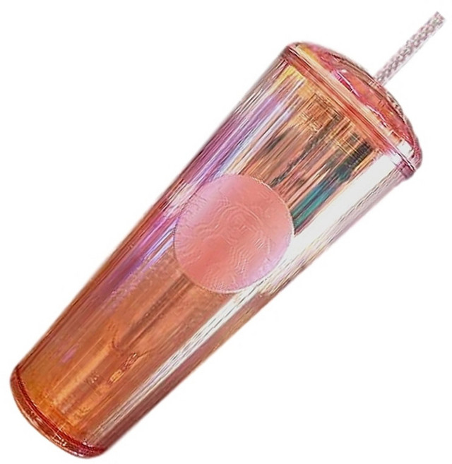 스타벅스 2020 여름 홀로그램 돔 뚜껑 콜드컵 710ml 2종, 코랄, 1개