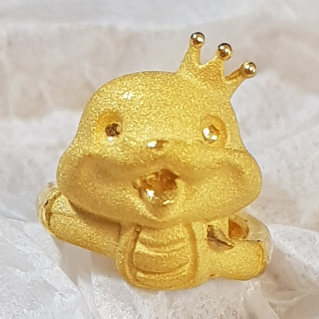 순금 귀여워 뱀띠 아기 돌반지 백일반지 1.875g 3.75g