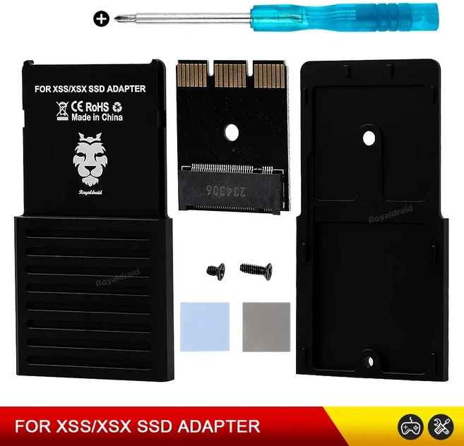 Xbox 시리즈 X/S 매트릭스 SSD 어댑터 하드 드라이브 변환 박스 M2 NVME 2230 PCIE4.0 확장 게임 액세스, 01 Black