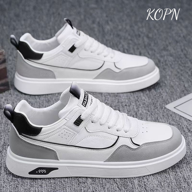 KOPN 캐주얼 통기 스포츠 남성 트렌디한 신발 여름 백합 학생 흰 신발 청소년 패션 남성 판화