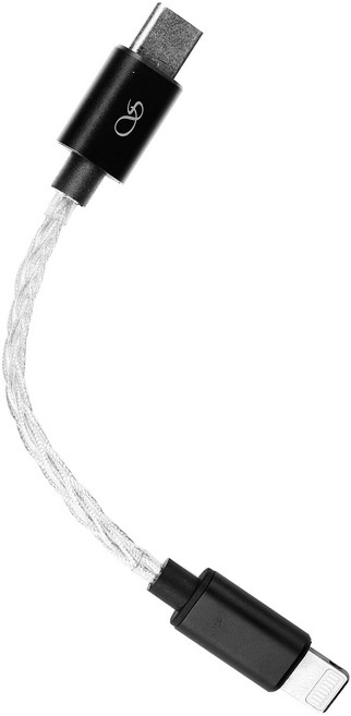 SHANLING L3 USBC to L OTG DAC 어댑터 케이블 iPhone iPad iOS 장치 USB 헤드폰 앰프 UA2 UA3 UA5 UP5 H7 4.72인치 순은, 1개
