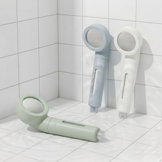 [SET] 퓨어썸 필터 샤워기+실리콘 컬러 샤워기 커버 11색(1세대 기본 샤워기 전용), 스카이블루, 컬러 샤워기 본품 1개, 1개