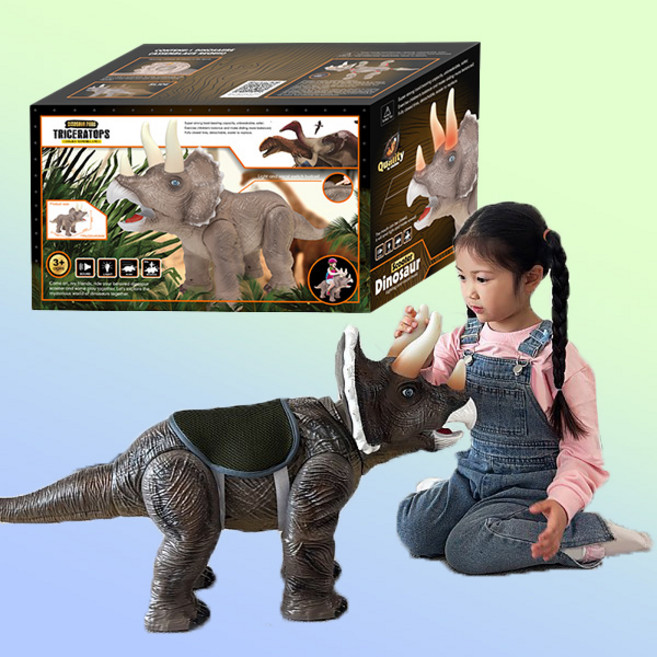 [국내발송] 다이노파크 트리케라톱스 스쿠터 공룡 붕붕카 대형 피규어, 1개