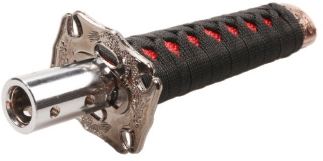 브릿지오 사무라이 기어봉 스틱 오토 화물차 전차종 기어노브 커버 자동차 시프트 손잡이 카타나 소드 시프트 노브 어댑터 기어, 블랙-화이트