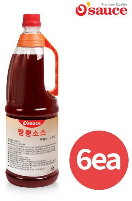 오소스 짬뽕소스 불맛 풍미 가득 볶음 탕류 짬뽕 육수 대용량 식자재, 6개, 1.8L