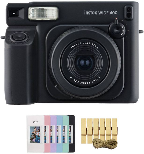 인스탁스 와이드400 즉석카메라+사은품, 1개, 젯블랙, WIDE400