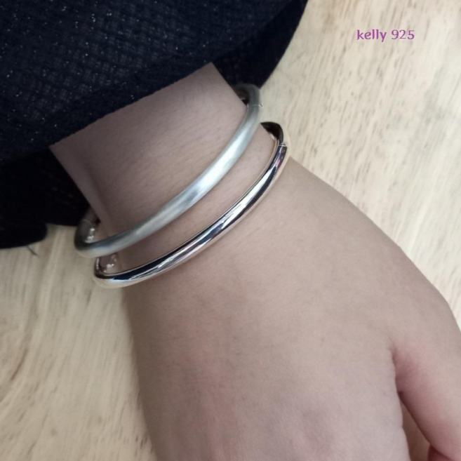 순은팔찌 925silver 2돈 뱅글 은팔찌 free 두께4미리(한국산)