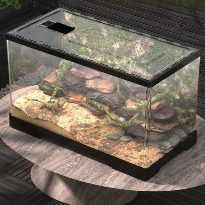 뱀 사육장 게코도마뱀 카멜레온 하우스, 특대형(뚜껑 포함) 60X30X29.5cm, 1개