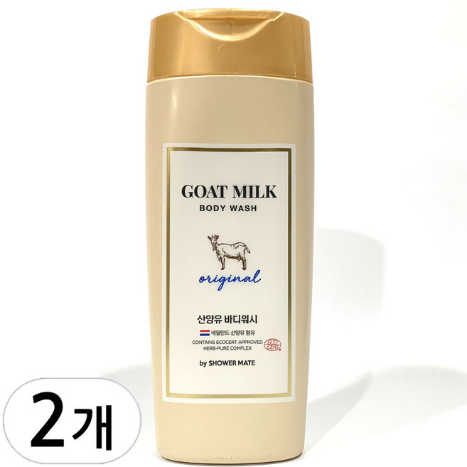 샤워메이트 산양유 바디워시 오리지널, 400ml, 2개