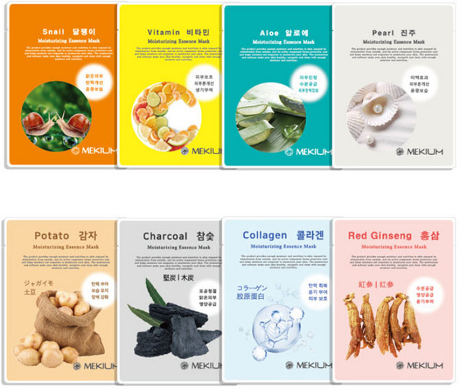 미키움 달팽이 마스크팩 100매 / 탄력 보습 / 영양 진정 시트팩, 1개, 100개입