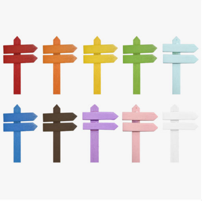 태스 _ 울타리 모양 미니 식물 이름표 _ 화분 다육이 미니화분 혼합 랜덤 색상 네임텍 이름 네임