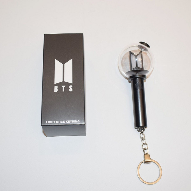 BTS 官方授權 輕巧應援棒鑰匙圈, 1個, Bts迷你應援棒送備用電池一套