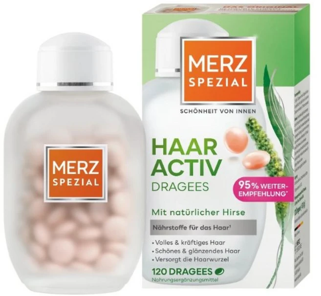 독일 내수용 메르츠 스페셜 헤어 액티브 Merz Spezial Haar Activ Dragees, 1개, 120정 - 쿠팡