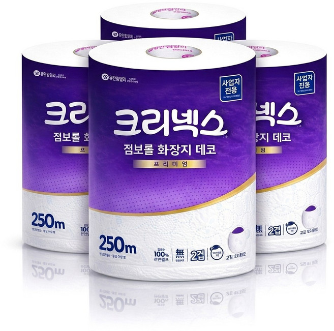 45367 크리넥스 점보롤 화장지 250m 12롤 1박스, 4세트, 3롤