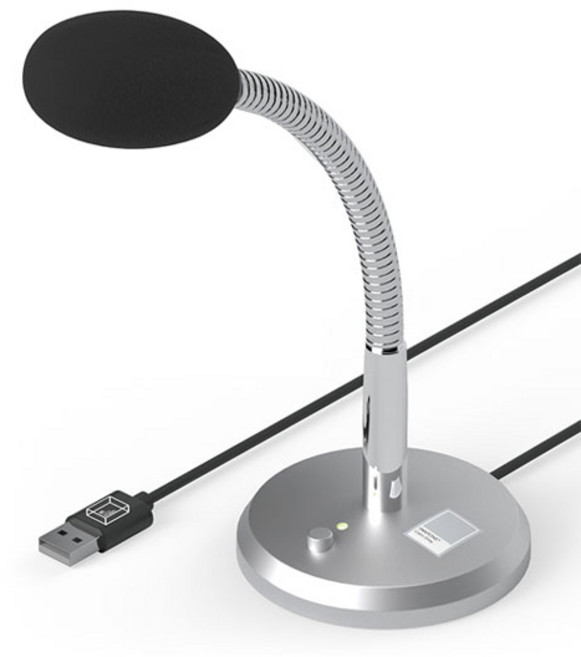 팬톤 USB 마이크 컴퓨터 노트북 게임방송 PC PTMIC-01, 그레이, 그레이시크